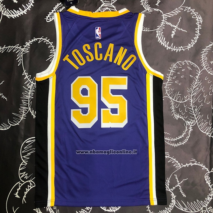 Maglia Los Angeles Lakers Juan Toscano-Anderson #95 Statement 2020-21 Viola
